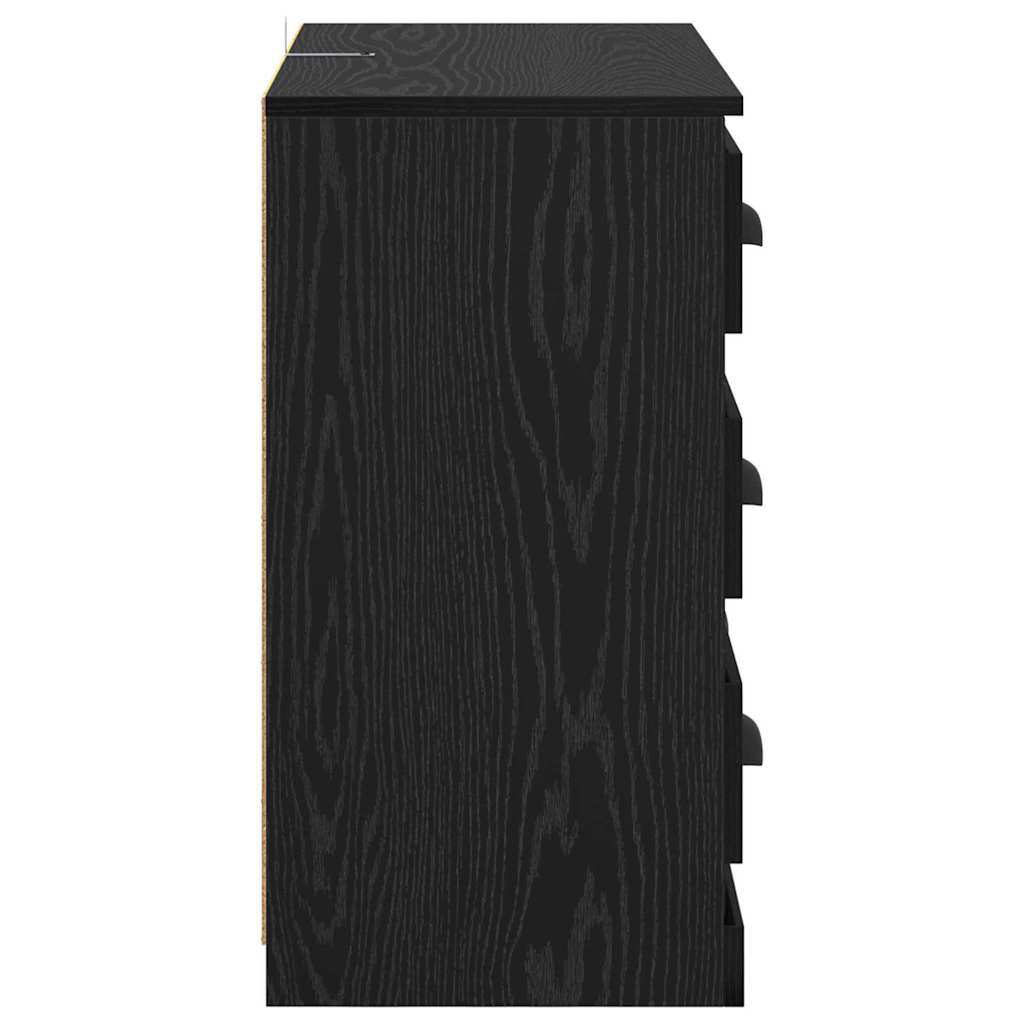 Sideboard Black Oak 70 x 35,5 x 67,5 cm Engineered Wood