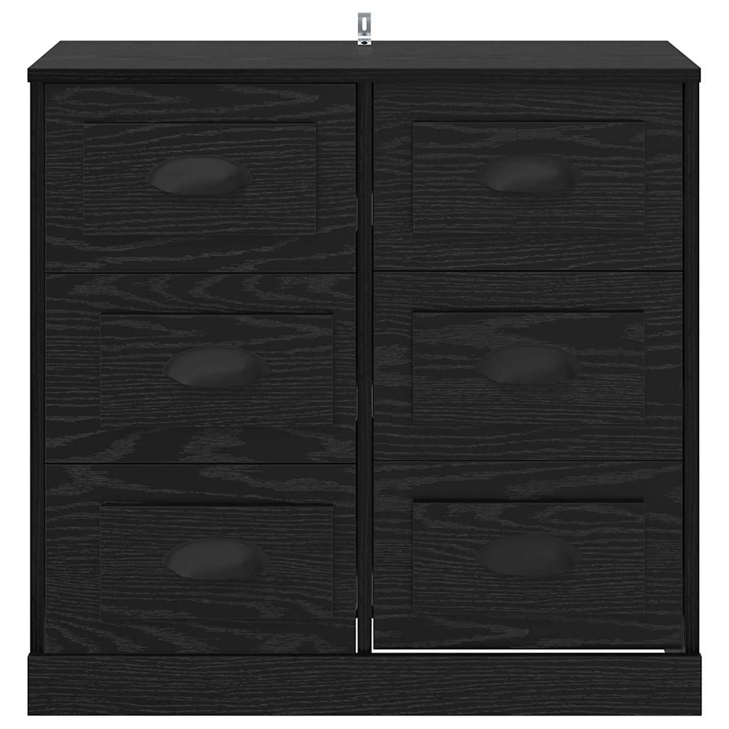 Sideboard Black Oak 70 x 35,5 x 67,5 cm Engineered Wood