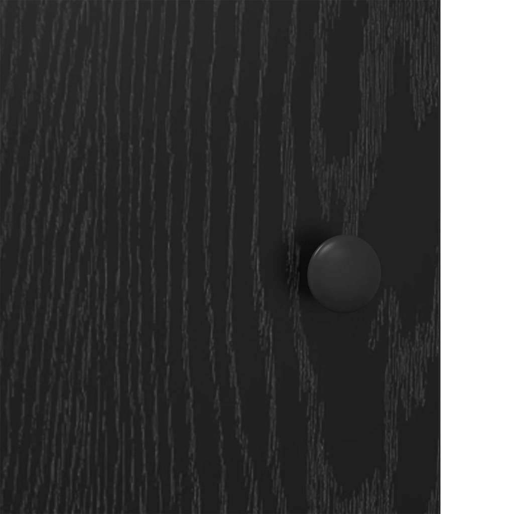 Sideboard Black Oak 100 x 35 x 80 cm Engineered Wood