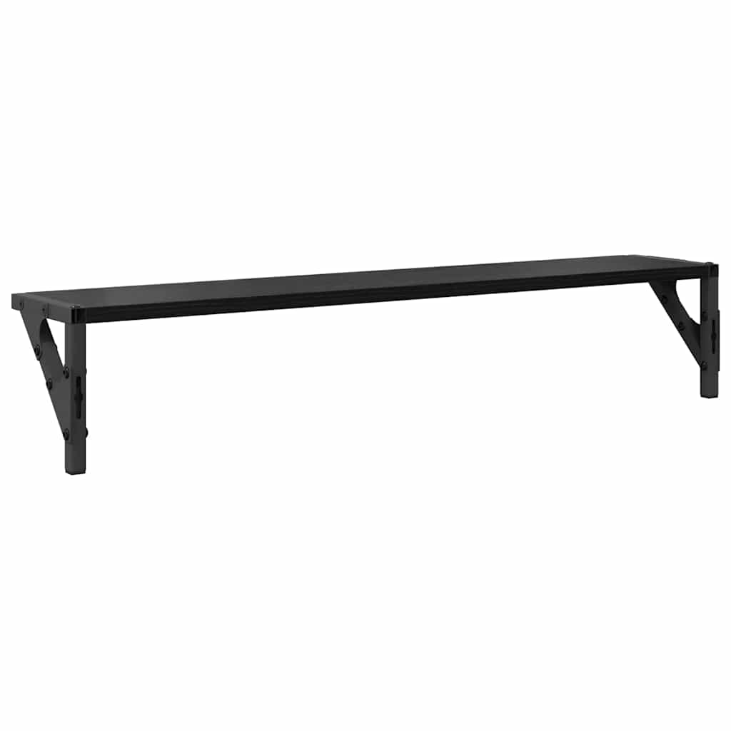 Wall Shelves 2 pcs Black Oak 80 x 15 x 15,5 cm Engineered Wood