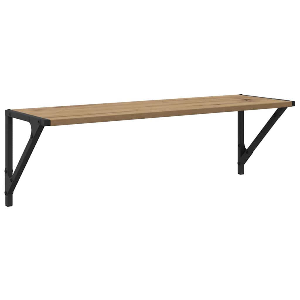 Wall Shelves with Shelf 2 pcs Artisan Oak 80 x 25 x 25,5 cm