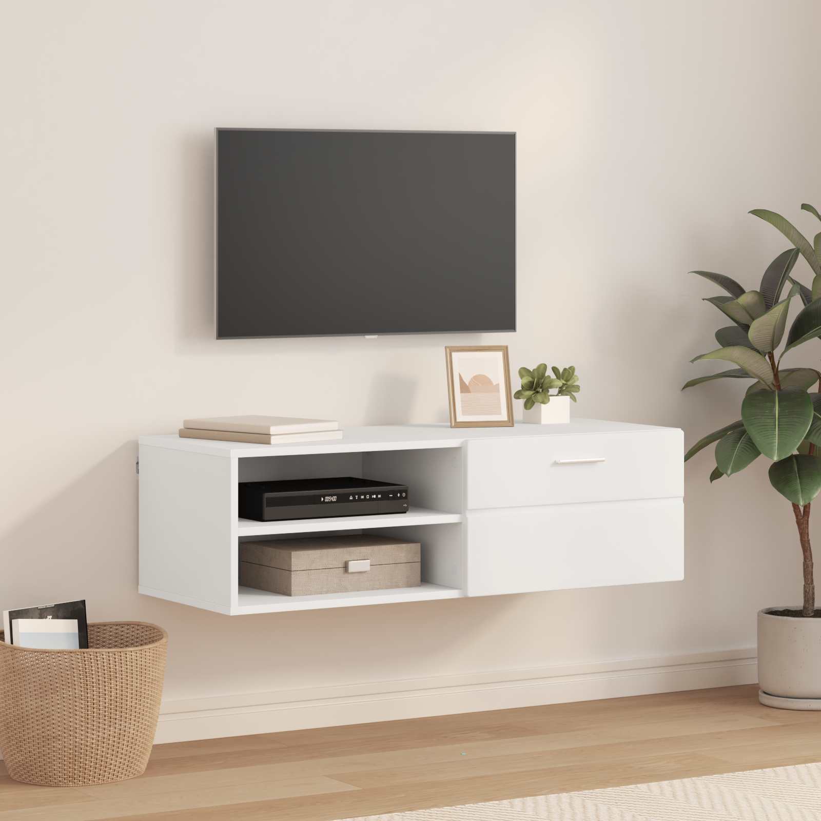 Wooden Cabinet 100,5 x 39 x 30 cm White Engineered Wood