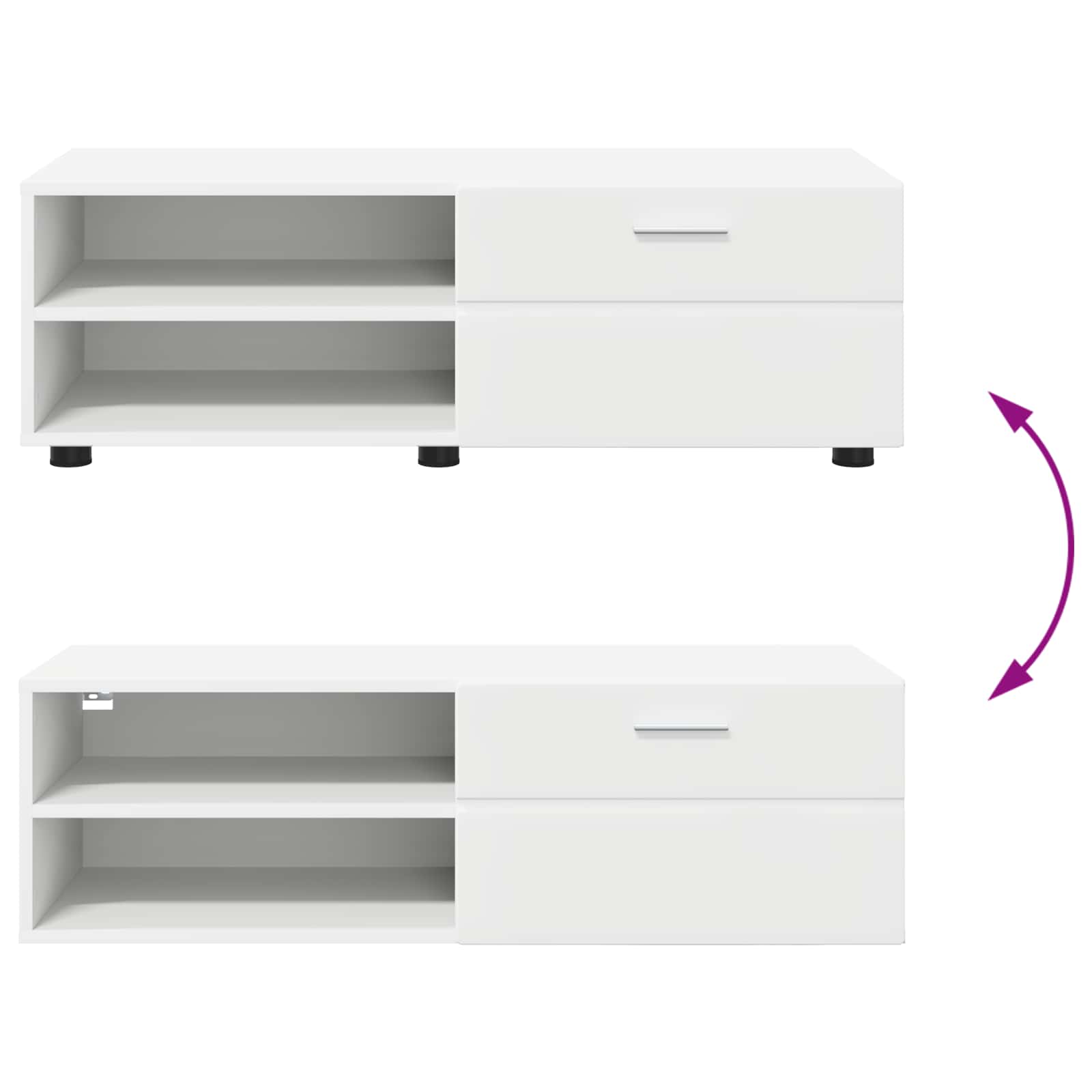 Wooden Cabinet 100,5 x 39 x 30 cm White Engineered Wood