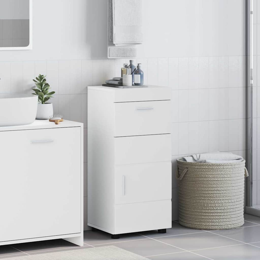 Bathroom Cabinet Set with Drawer TULUM White 37 x 31,5 x 82 cm