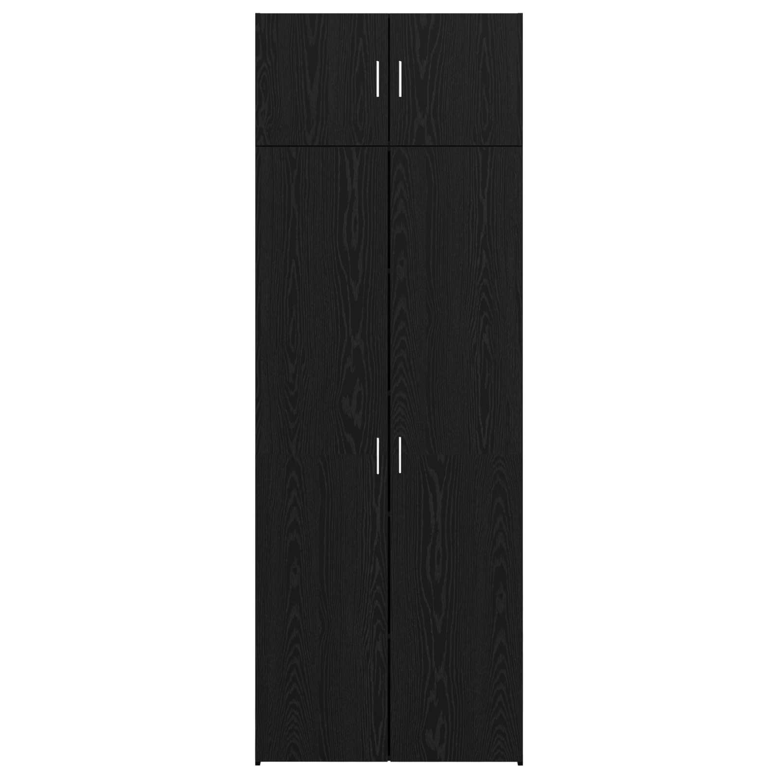 Storage Cabinet 3 pcs Black Oak