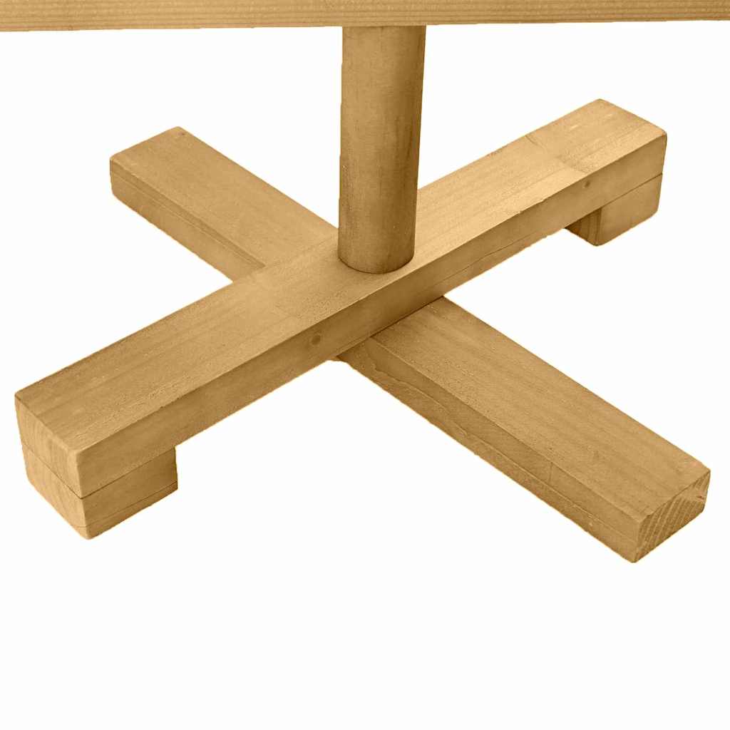 Wooden Christmas Tree with Stand Brown 210 cm Solid pine wood