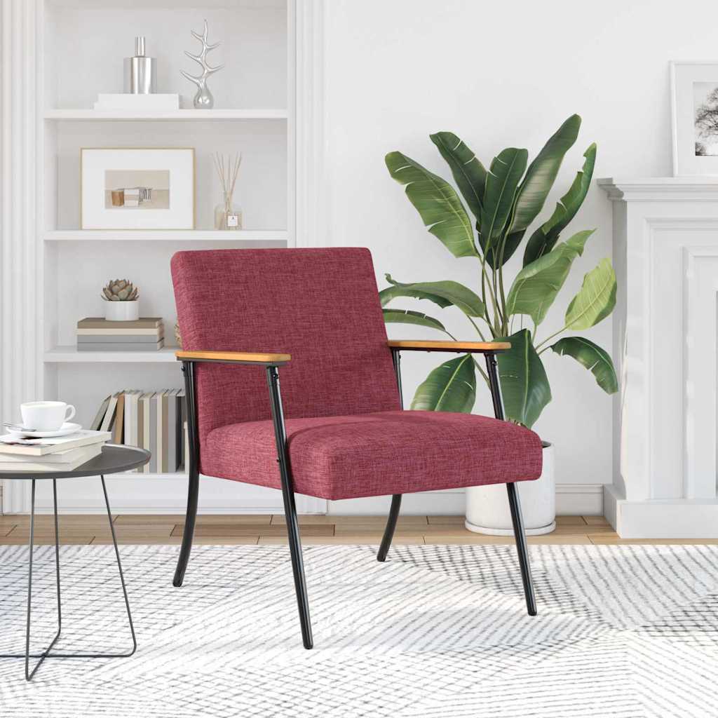 Armchair Wine Red Fabric