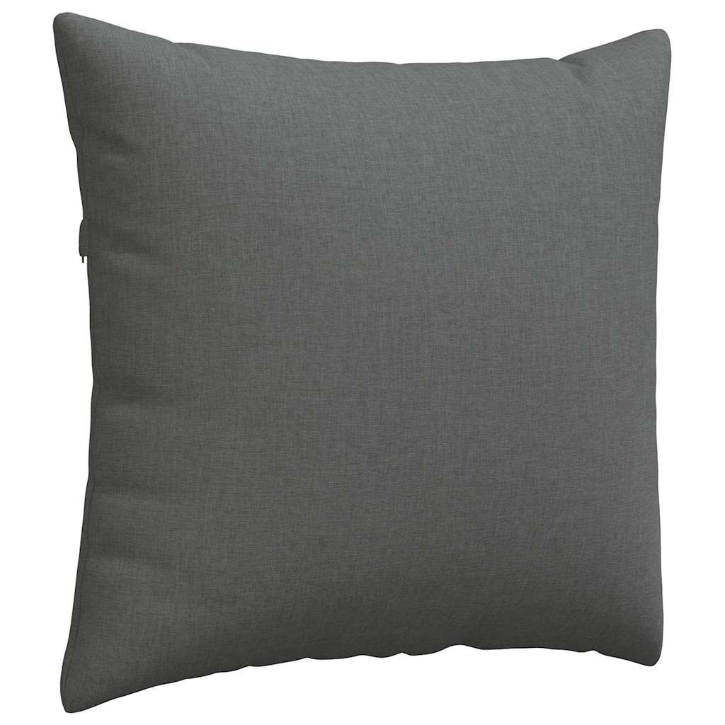 Sofa Pillows 2 pcs Dark Grey 45 x 45 cm Fabric