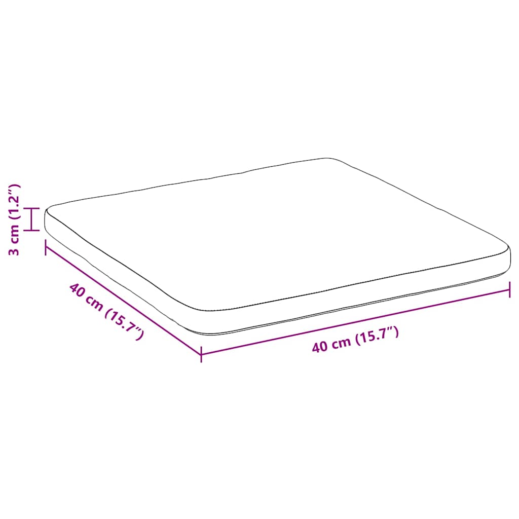 Seat Cushions 4 pcs Dark Grey 40 x 40 x 3 cm Fabric