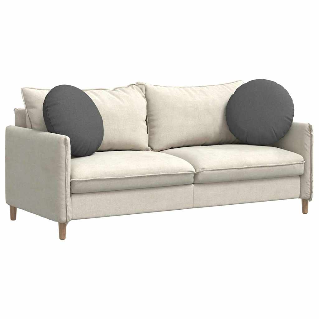 Seat Cushions 2 pcs Dark Grey Ø50 x 19 cm Fabric