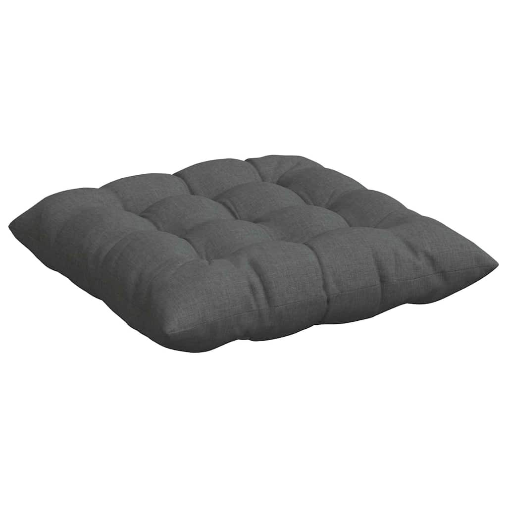 Seat Cushions 4 pcs Dark Grey 40 x 40 x 6 cm Fabric