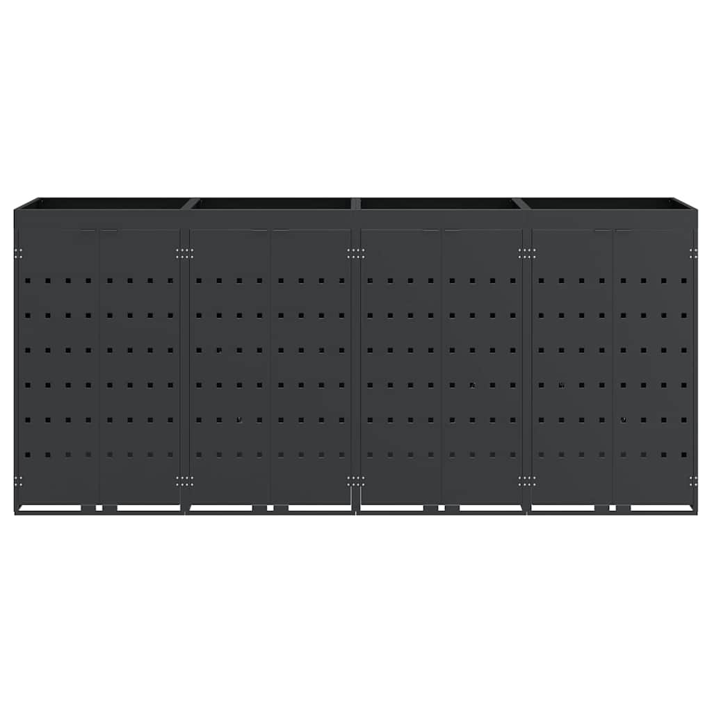 Wheelie Bin Storage for 4 Bins Anthracite 272 x 77,5 x 121,5 cm