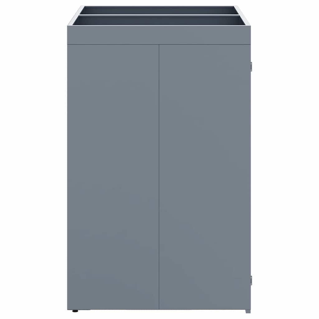 Wheelie Bin Storage for 2 Bins Light Grey 136 x 77,5 x 121,5 cm