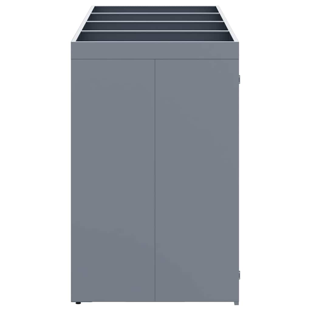 Wheelie Bin Storage for 4 Bins Light Grey 272 x 77,5 x 121,5 cm