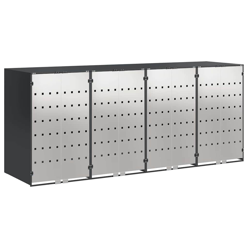 Wheelie Bin Storage for 3 Bins Anthracite 340 x 77.5 x 115.5 cm