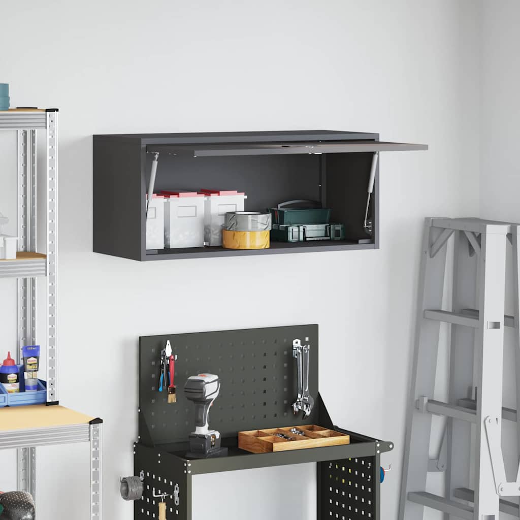 Wall Cabinet for Garage Black 80 x 33 x 35 cm