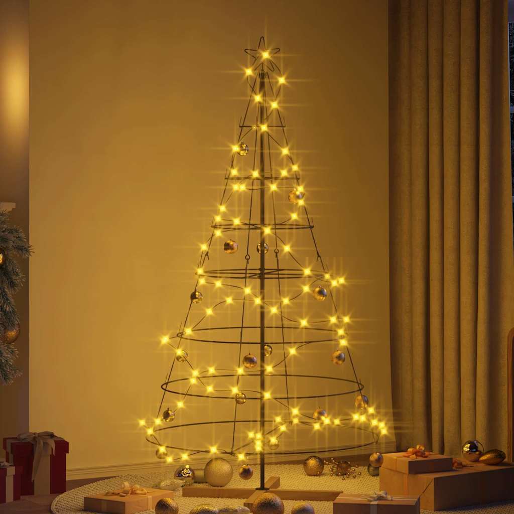 Christmas Cone Tree with Stand Black 180,5 cm Steel