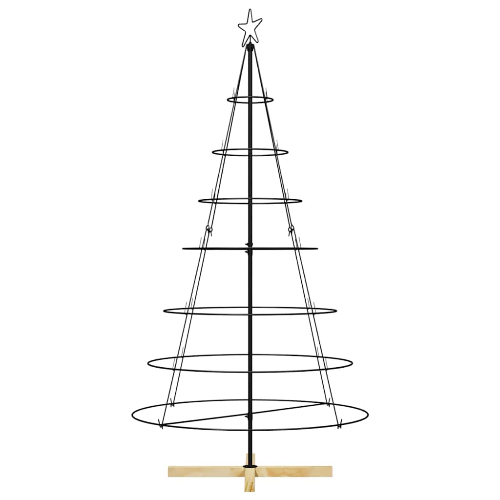 Christmas Cone Tree with Stand Black 180,5 cm Steel