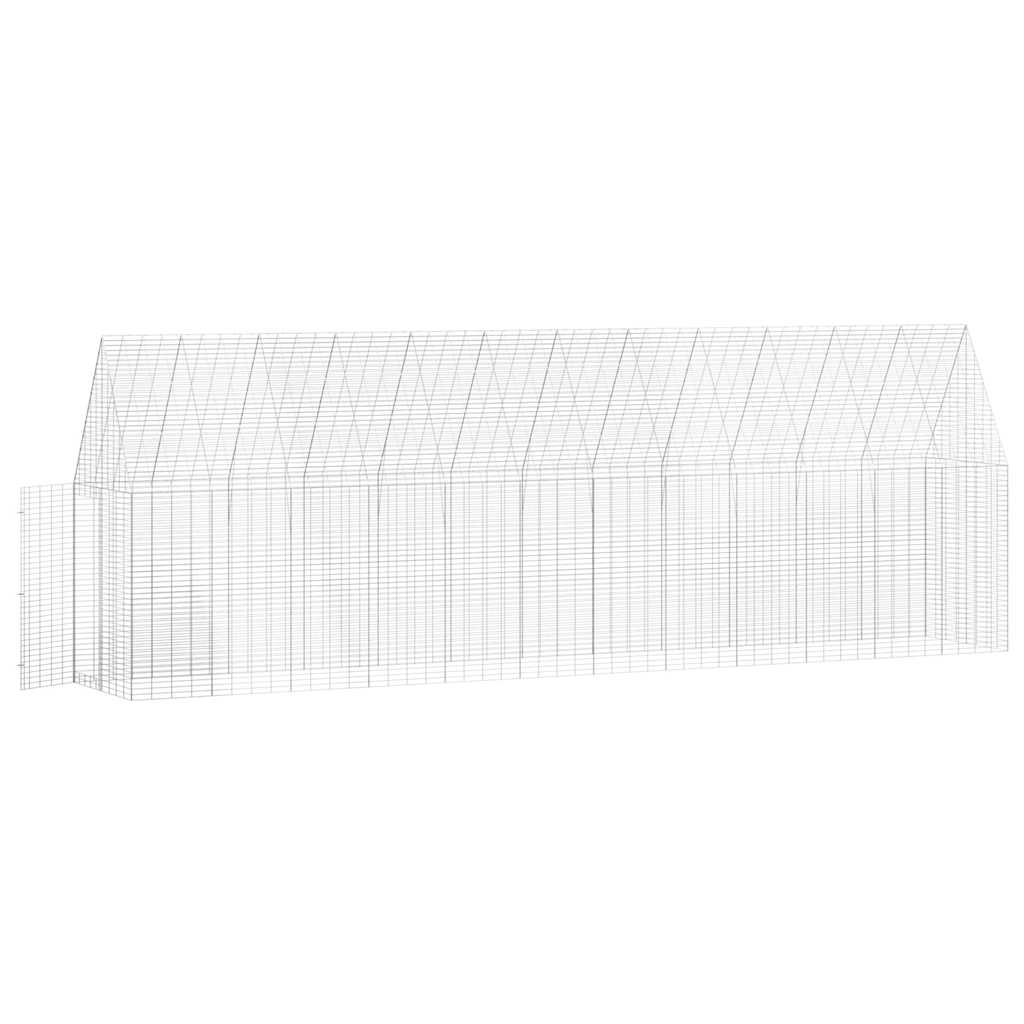 Chicken Cage 2 pcs Silver 600 x 100 x 210 cm Galvanised Steel