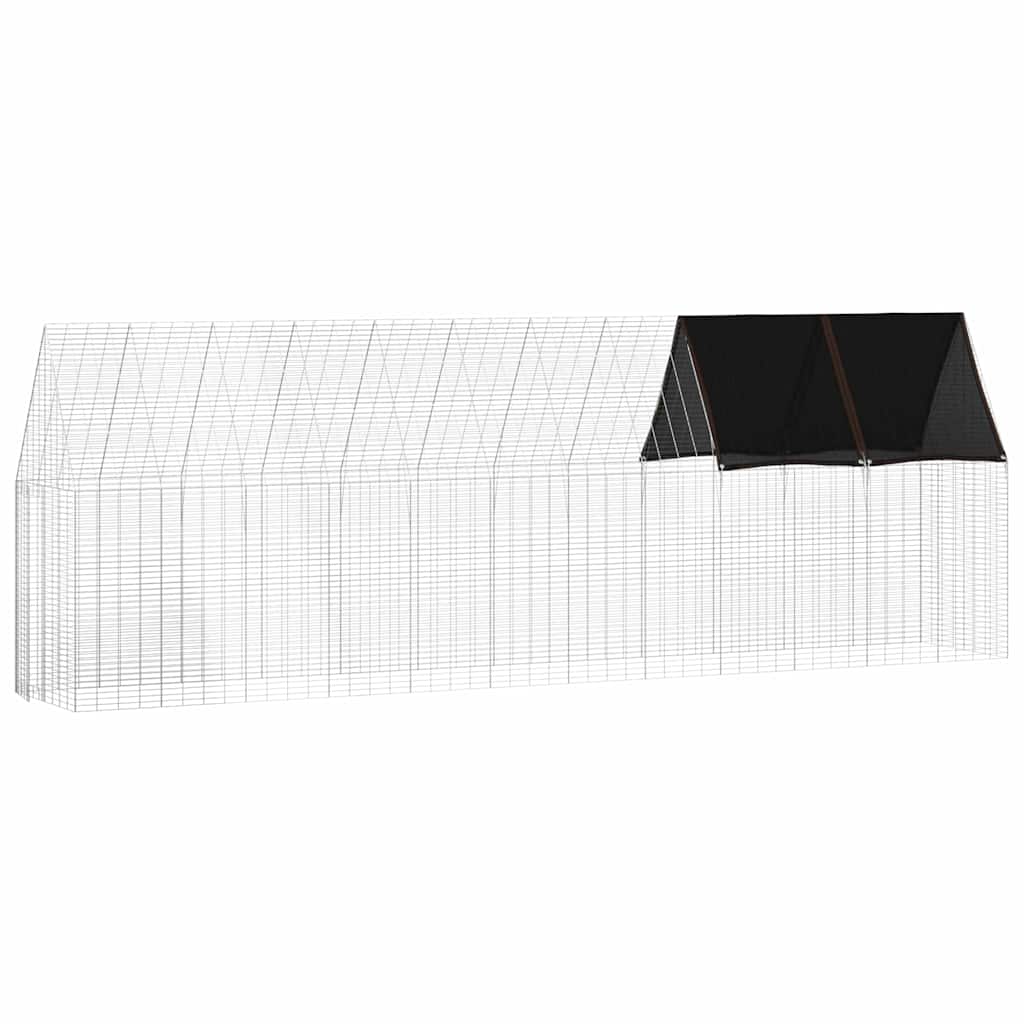 Chicken Cage 2 pcs Silver 600 x 100 x 210 cm Galvanised Steel