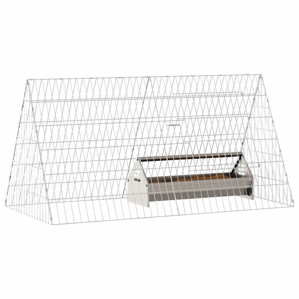 Chicken Cage Silver 110 x 55 x 55 cm Galvanised Steel