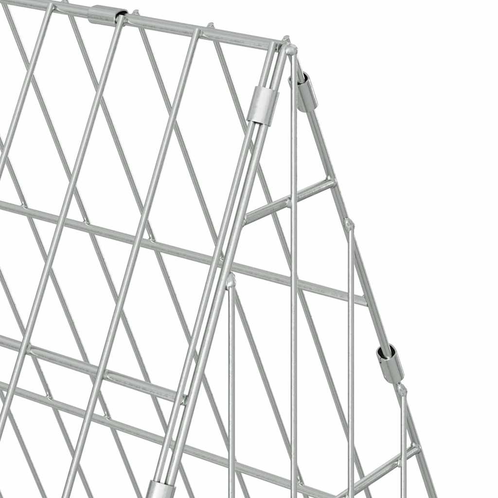 Chicken Cage Silver 215 x 55 x 55 cm Galvanised Steel
