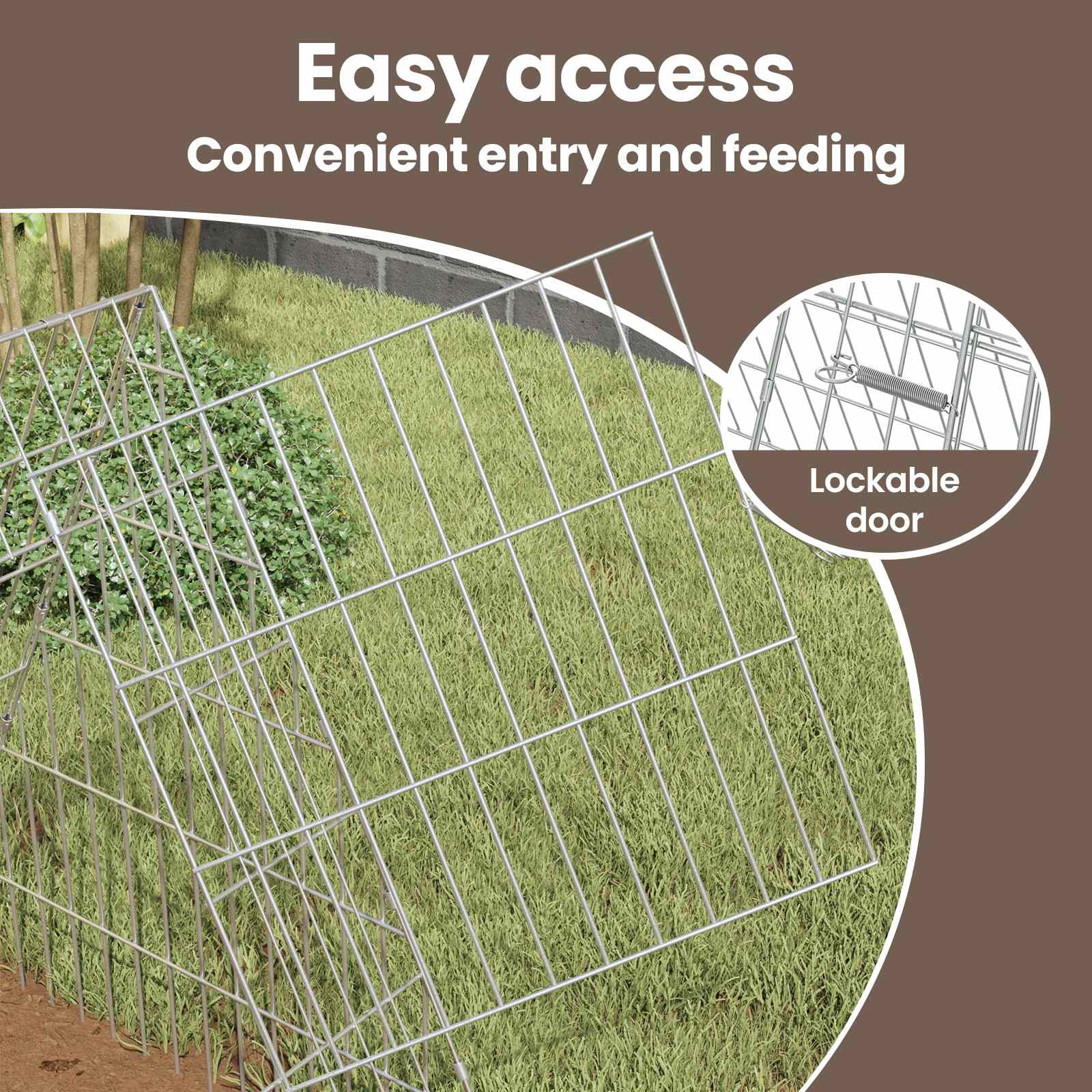 Chicken Cage Silver 215 x 55 x 55 cm Galvanised Steel