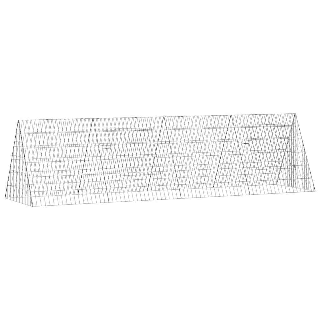Chicken Cage Silver 215 x 55 x 55 cm Galvanised Steel