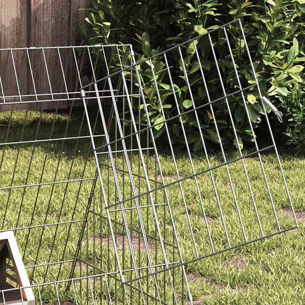 Chicken Cage Silver 650 x 55 x 55 cm Galvanised Steel