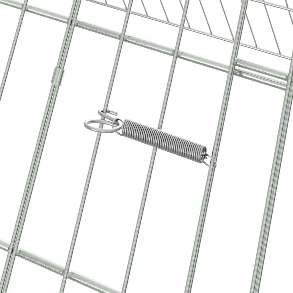 Chicken Cage Silver 430 x 100 x 85 cm Galvanised Steel