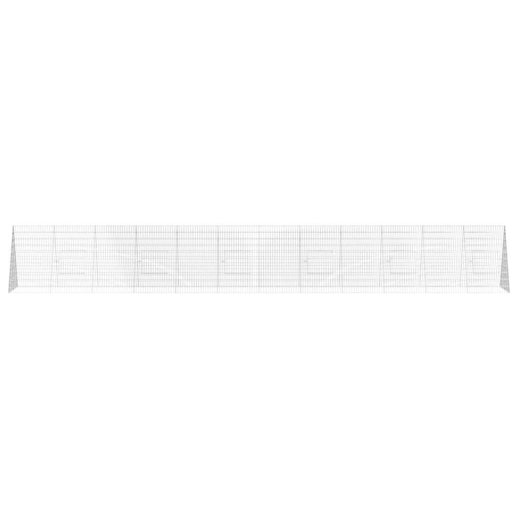 Chicken Cage Silver 650 x 100 x 85 cm Galvanised Steel