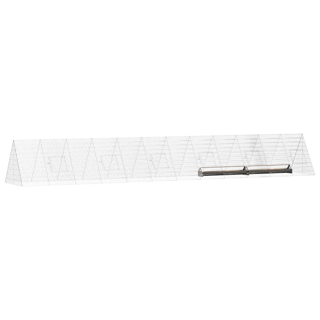 Chicken Cage Silver 650 x 100 x 85 cm Galvanised Steel