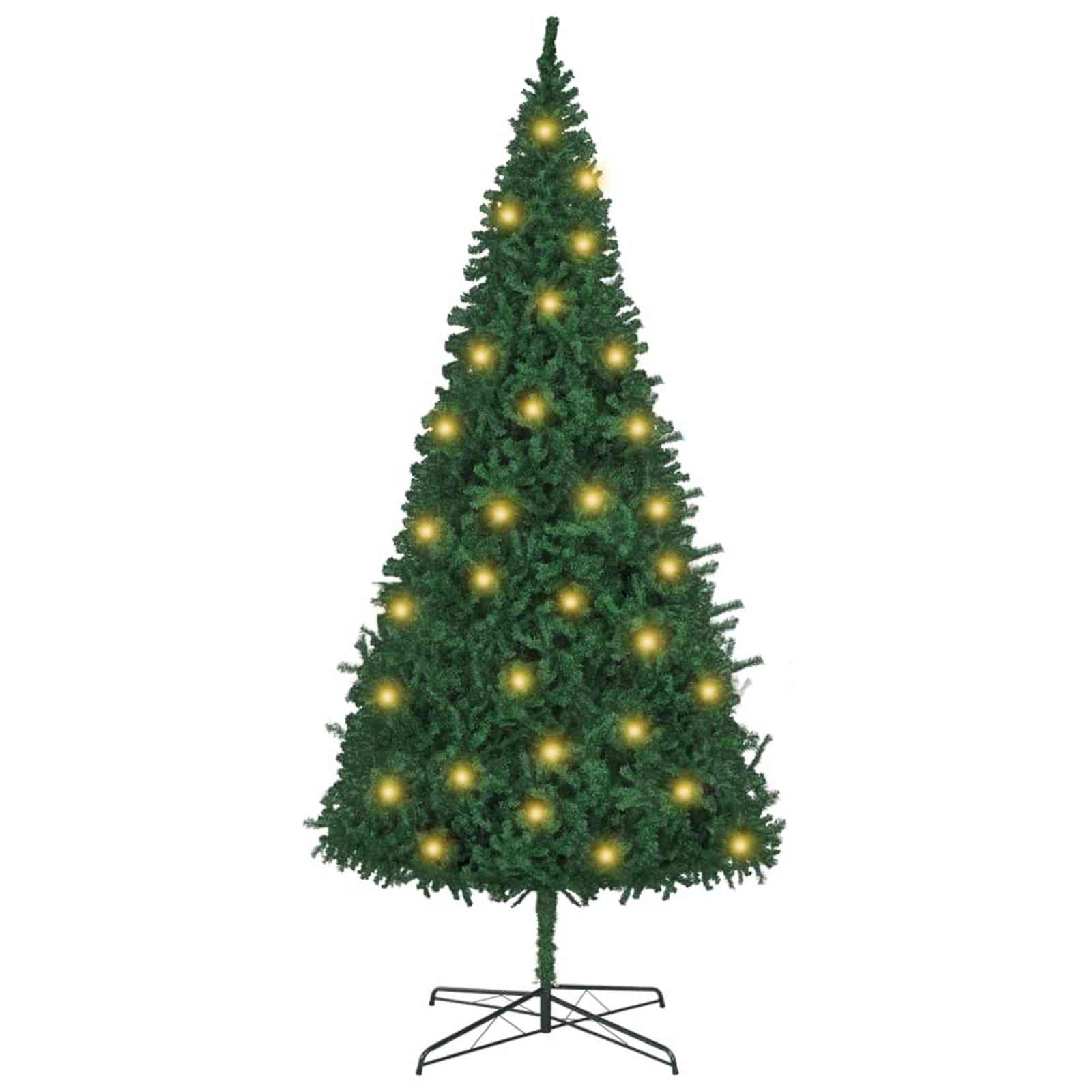 Christmas Tree with Decorative String Lights Green 400 cm PVC