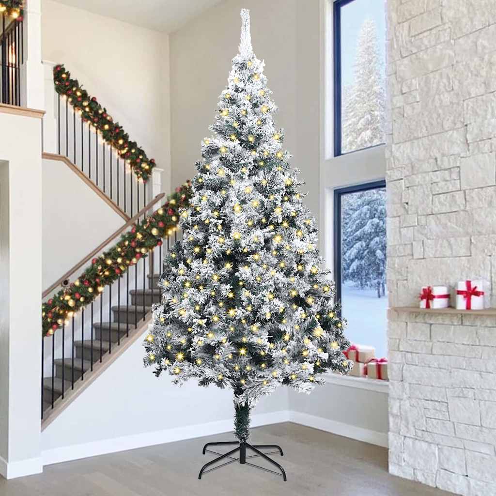 Artificial Pre-lit Christmas Tree Green 400 cm PVC