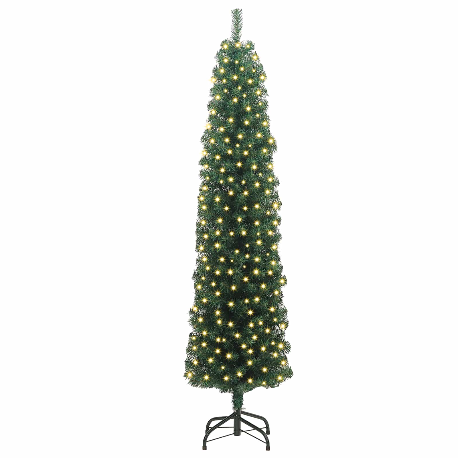 Artificial Christmas Tree with 300 LEDs with Stand Green 210 cm