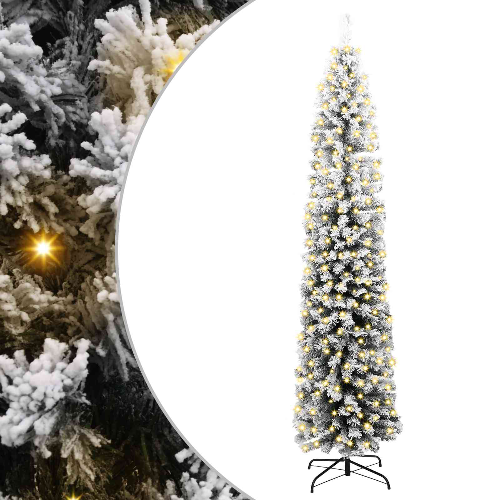 Artificial Christmas Tree with 300 LEDs with Stand Green 210 cm