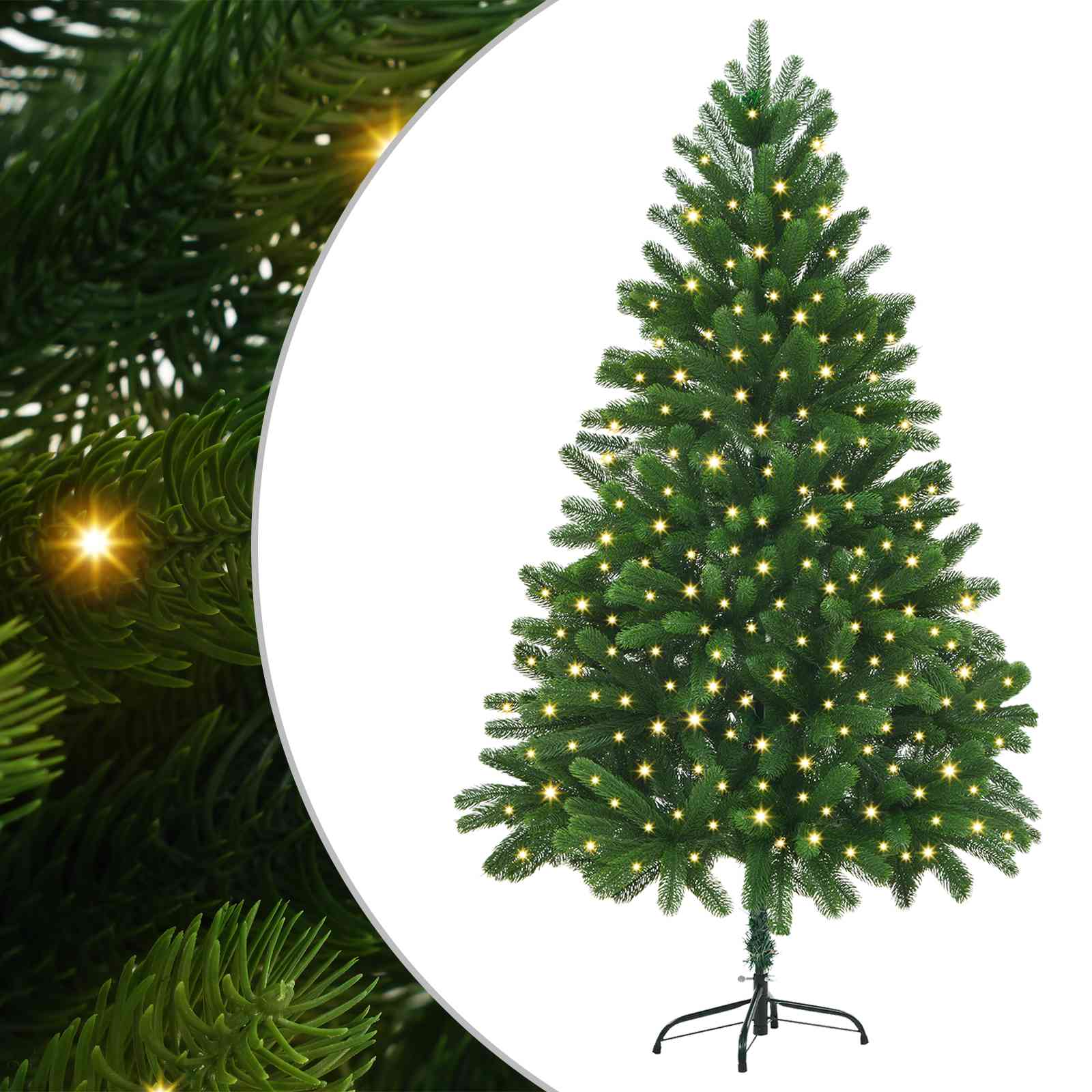 Christmas Tree with 300 LEDs with Stand Green 180 cm PE