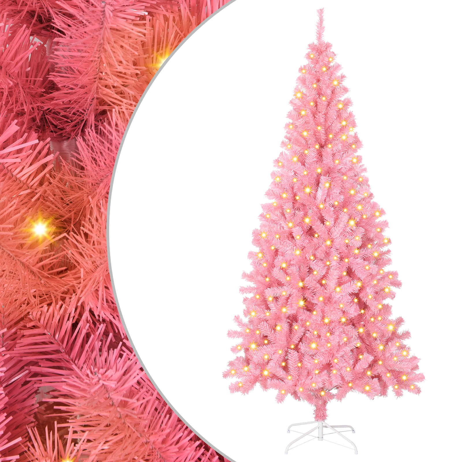 Christmas Tree Pink 180 cm PVC