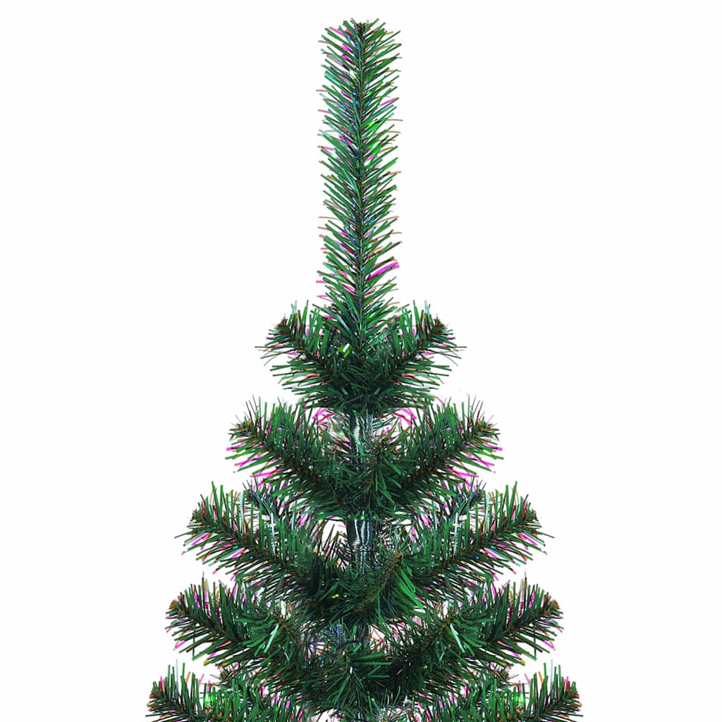 Artificial Pre-lit Christmas Tree Green 210 cm PVC and Metal
