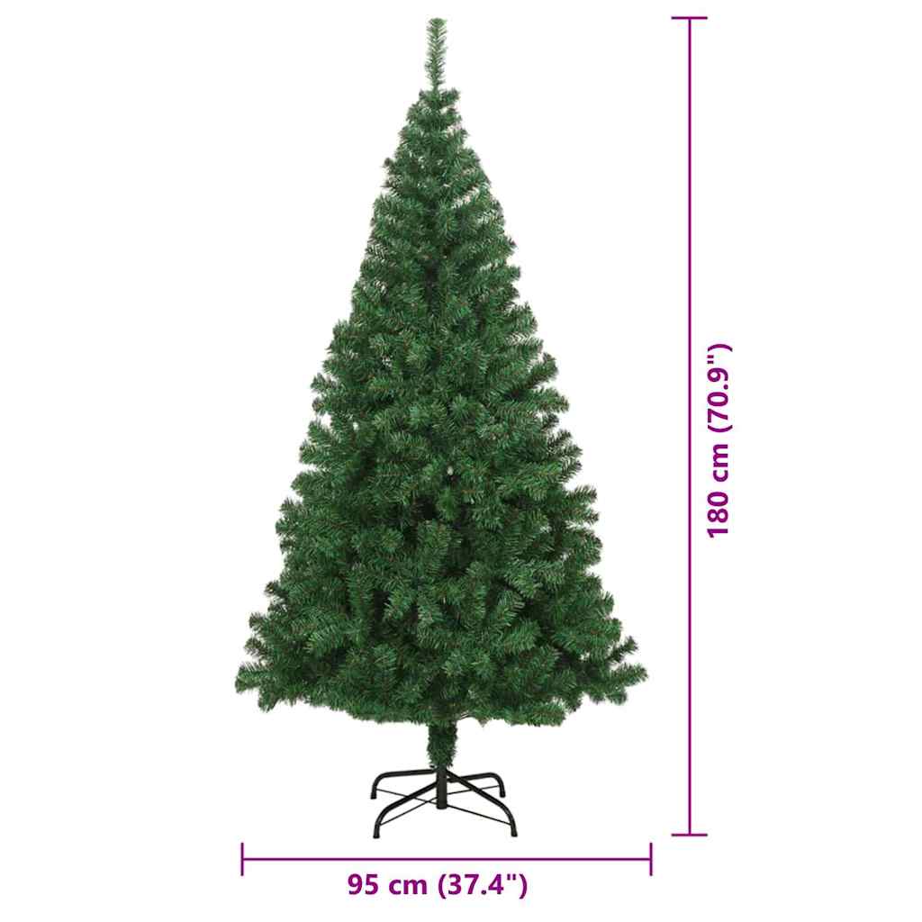 Artificial Christmas Tree Green 180 cm PVC, Steel and Plastic