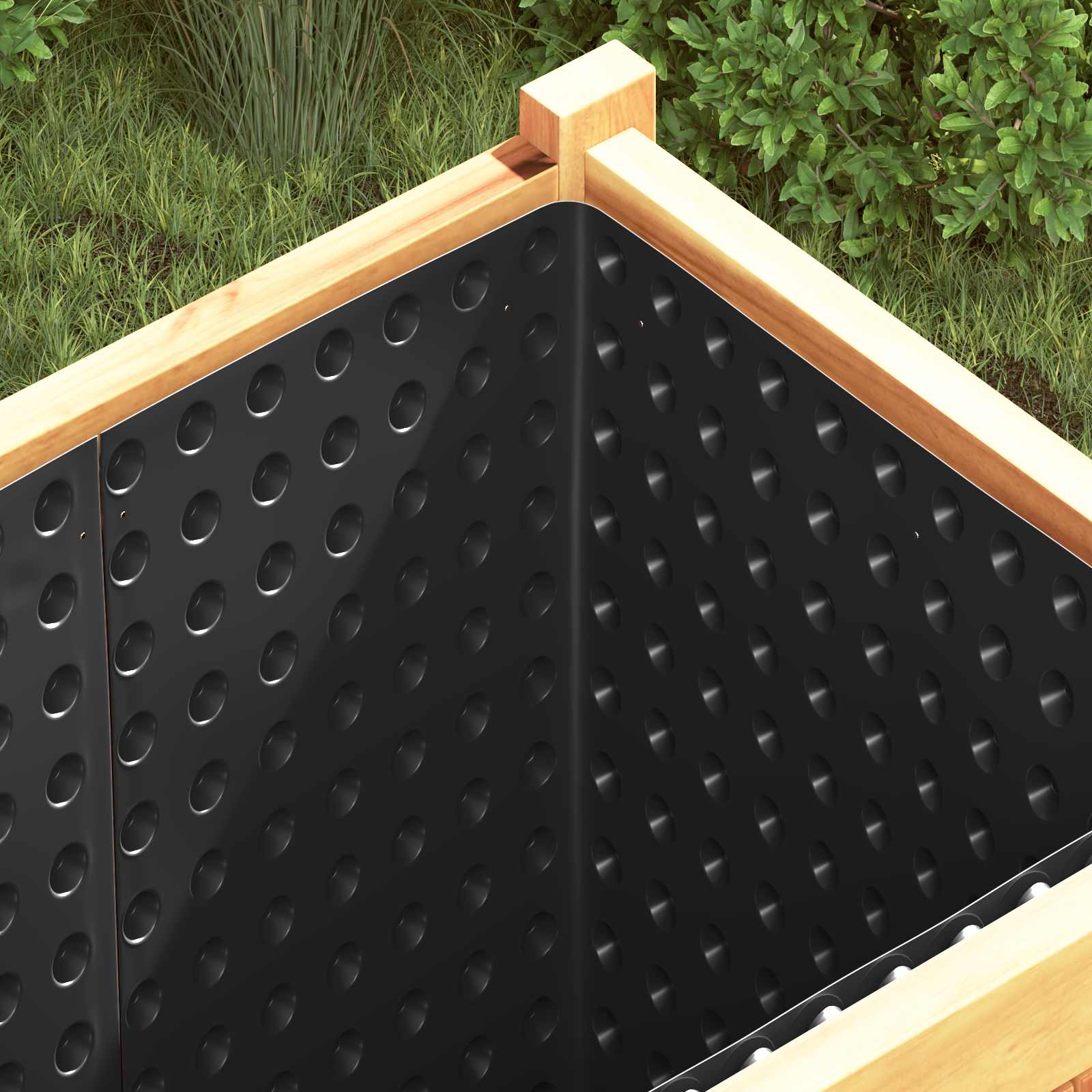 Dimpled Drainage Sheet 2 pcs Black 1 x 20 m HDPE