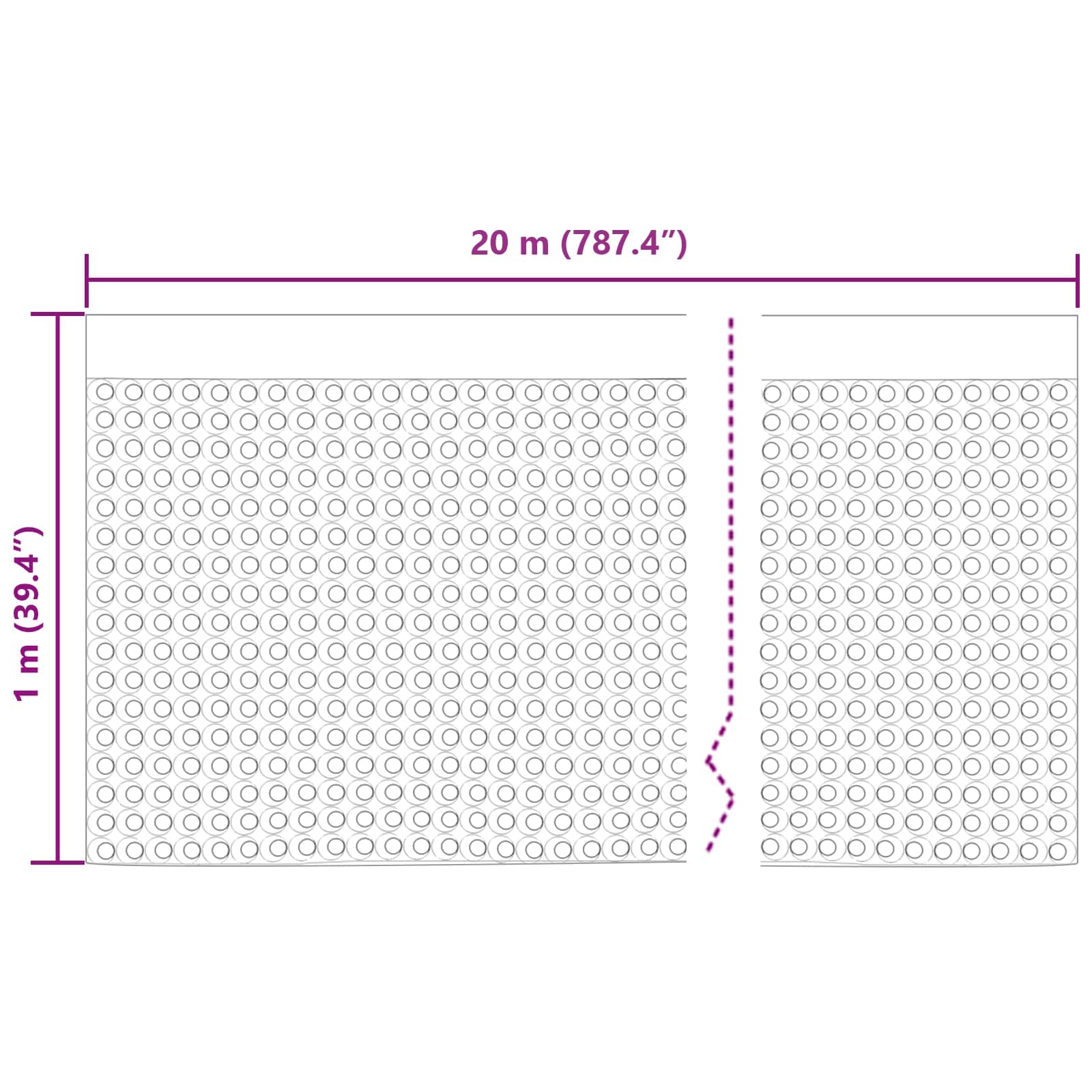 Dimpled Drainage Sheet 2 pcs Black 1 x 20 m HDPE