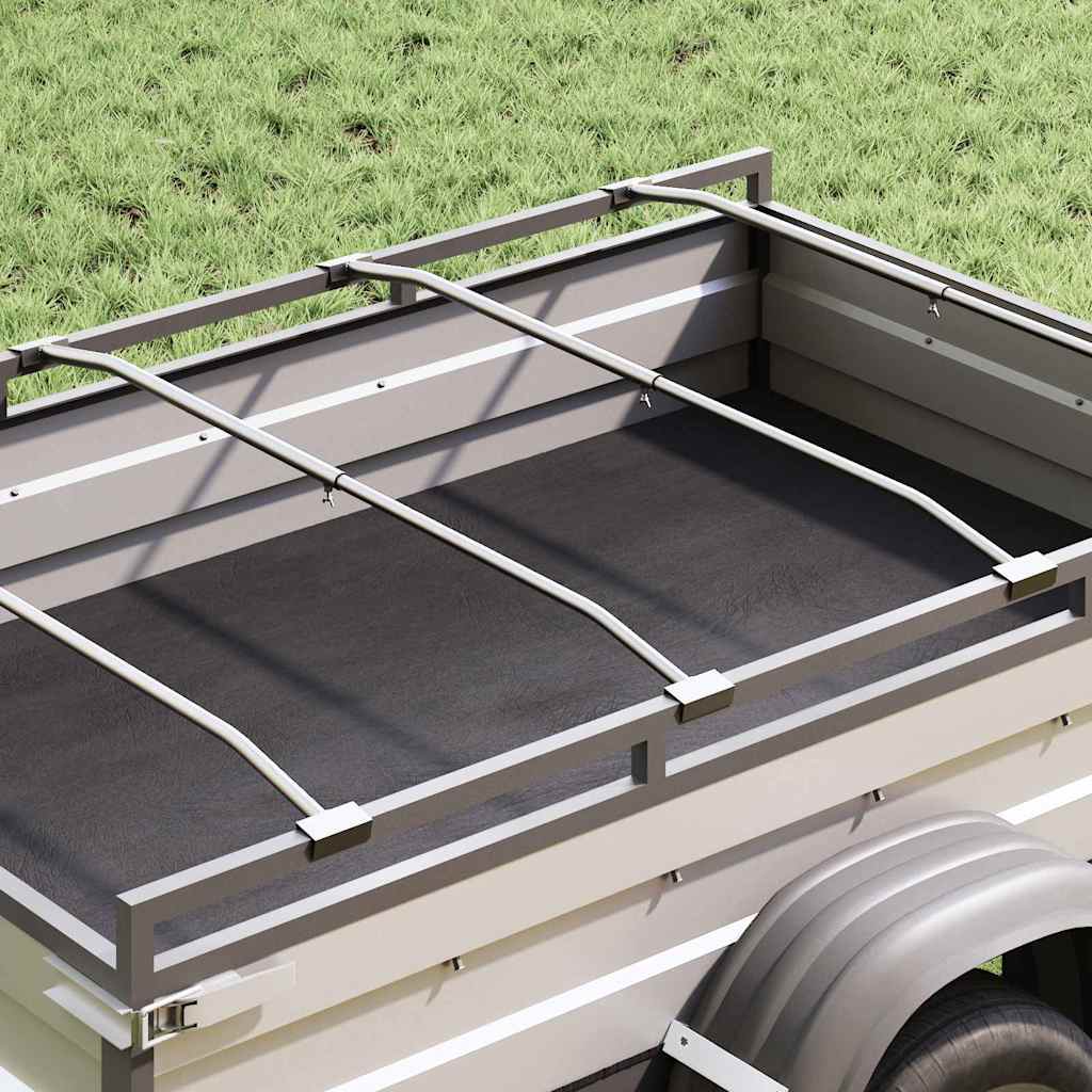 Tarpaulin Bracket for Trailers 4 pcs Silver 136-218 cm Aluminum