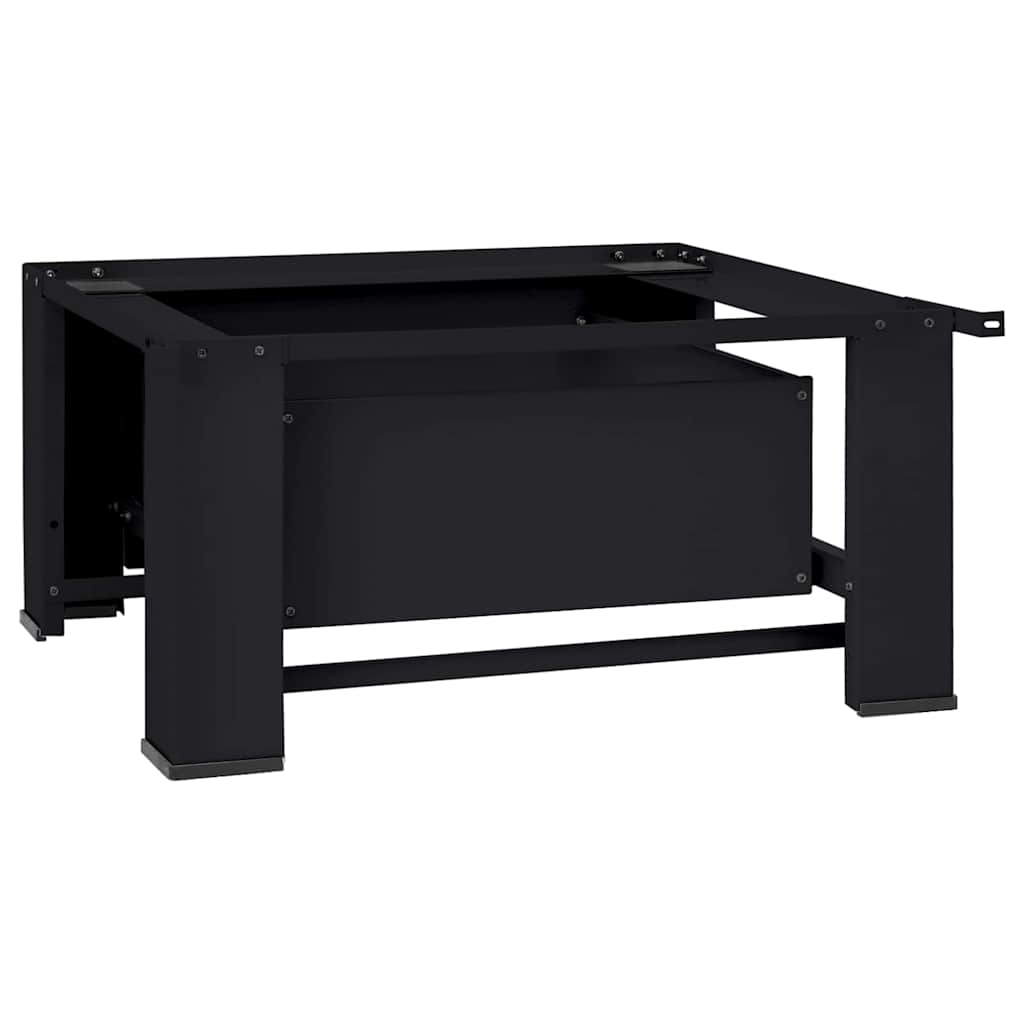 Washing Machine Pedestal Black 64 x 55 x 32.5 cm Steel