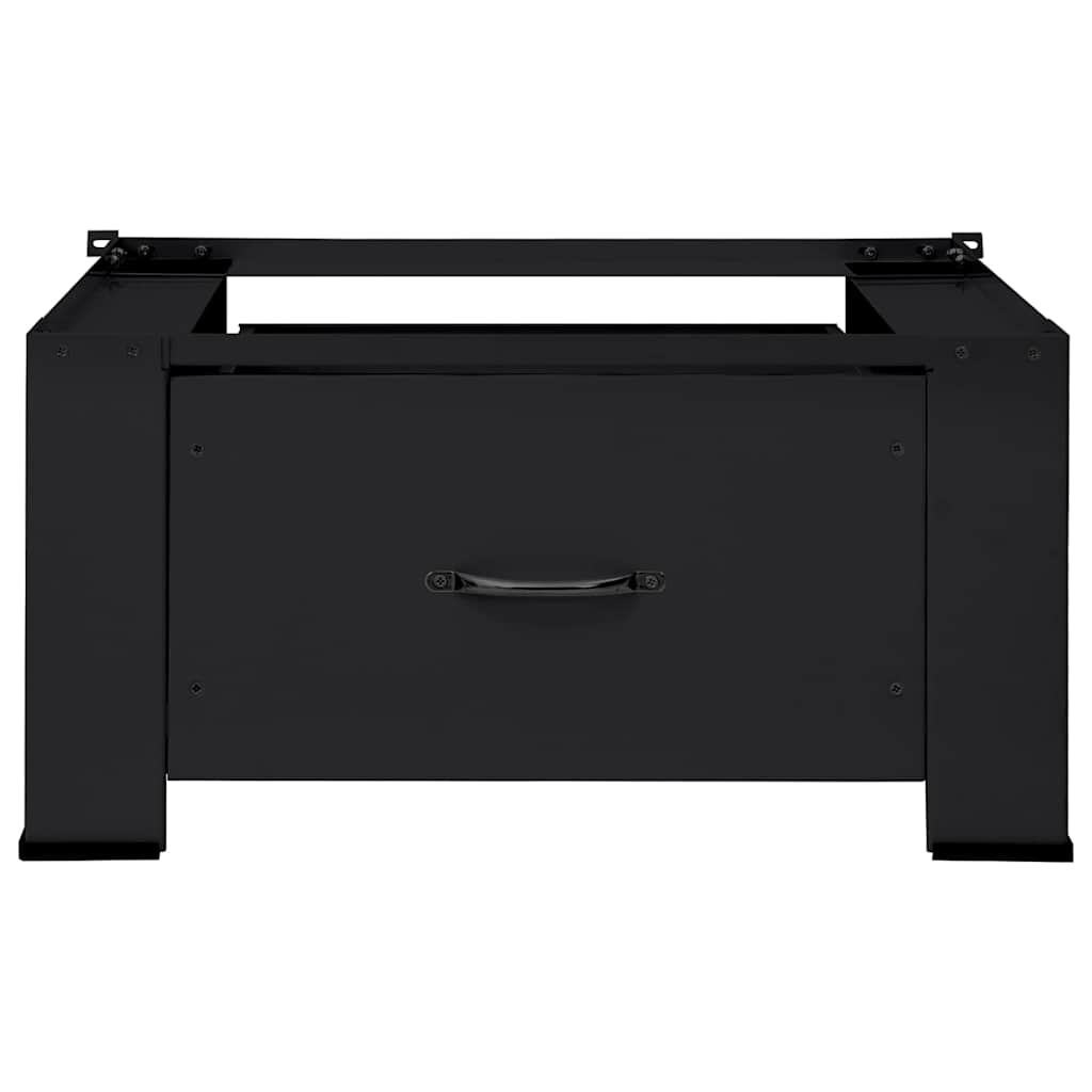 Washing Machine Pedestal Black 64 x 55 x 32.5 cm Steel