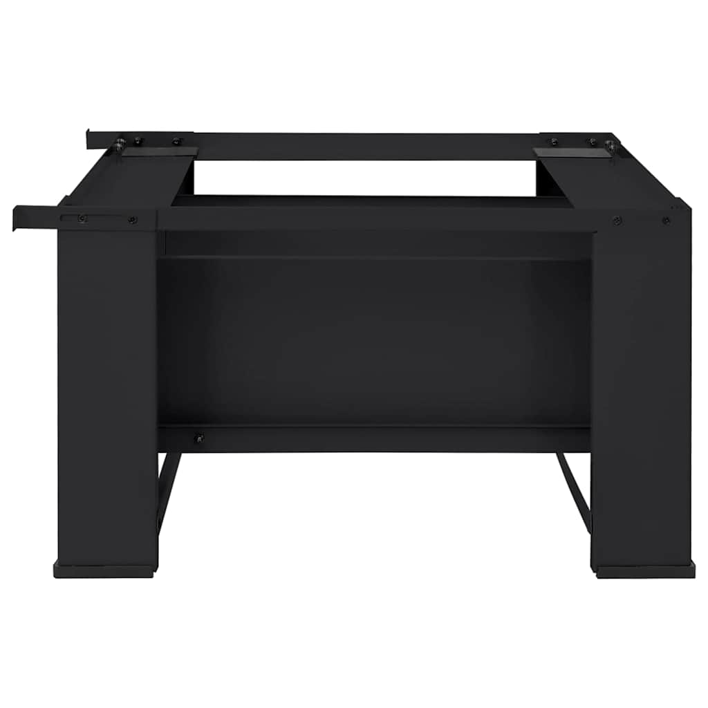 Washing Machine Pedestal Black 64 x 55 x 32.5 cm Steel