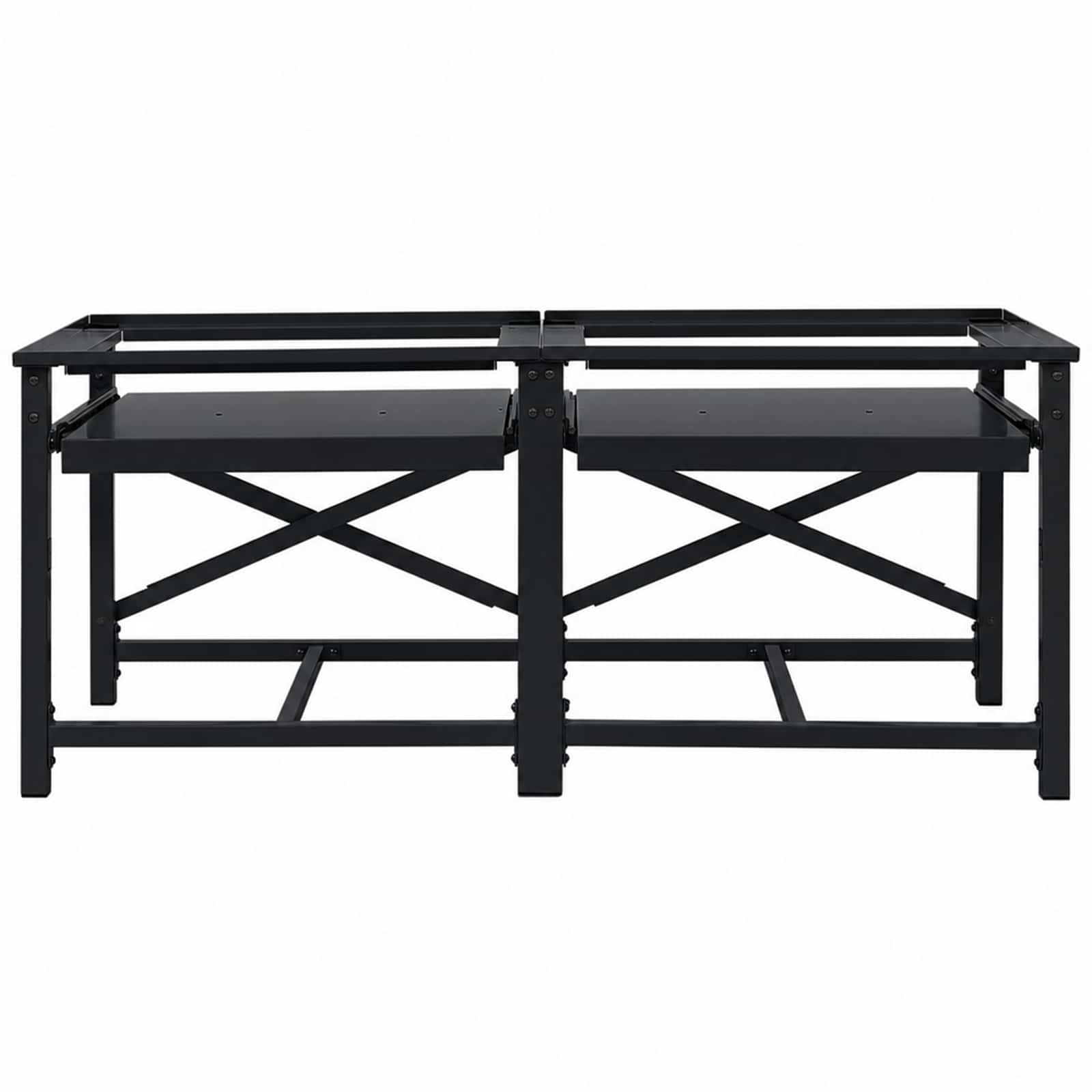 Washing Machine Pedestal 2 pcs Black 120 x 56 x 52 cm Steel