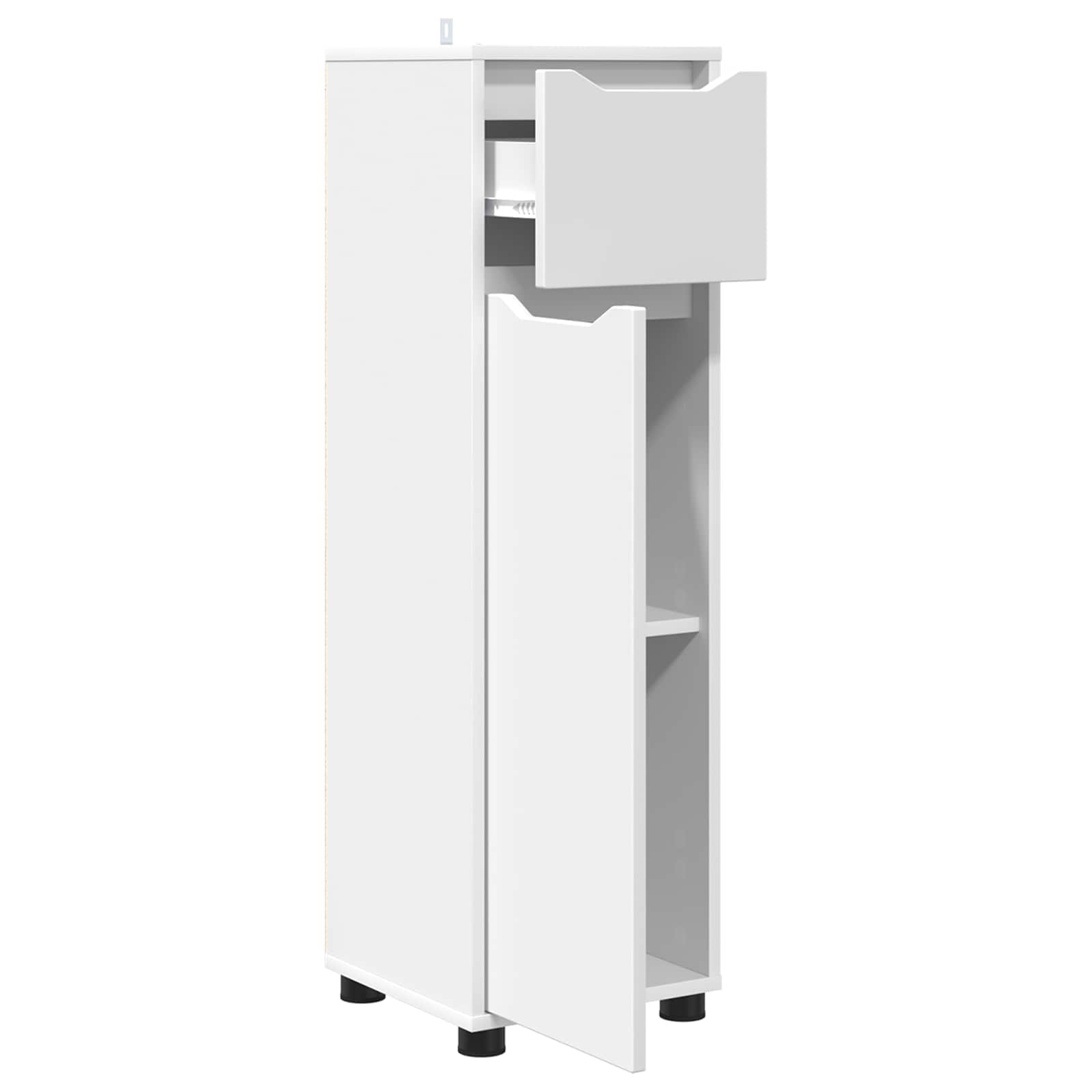 Bathroom Cabinet White 30.5 x 30 x 101 cm Engineered Wood