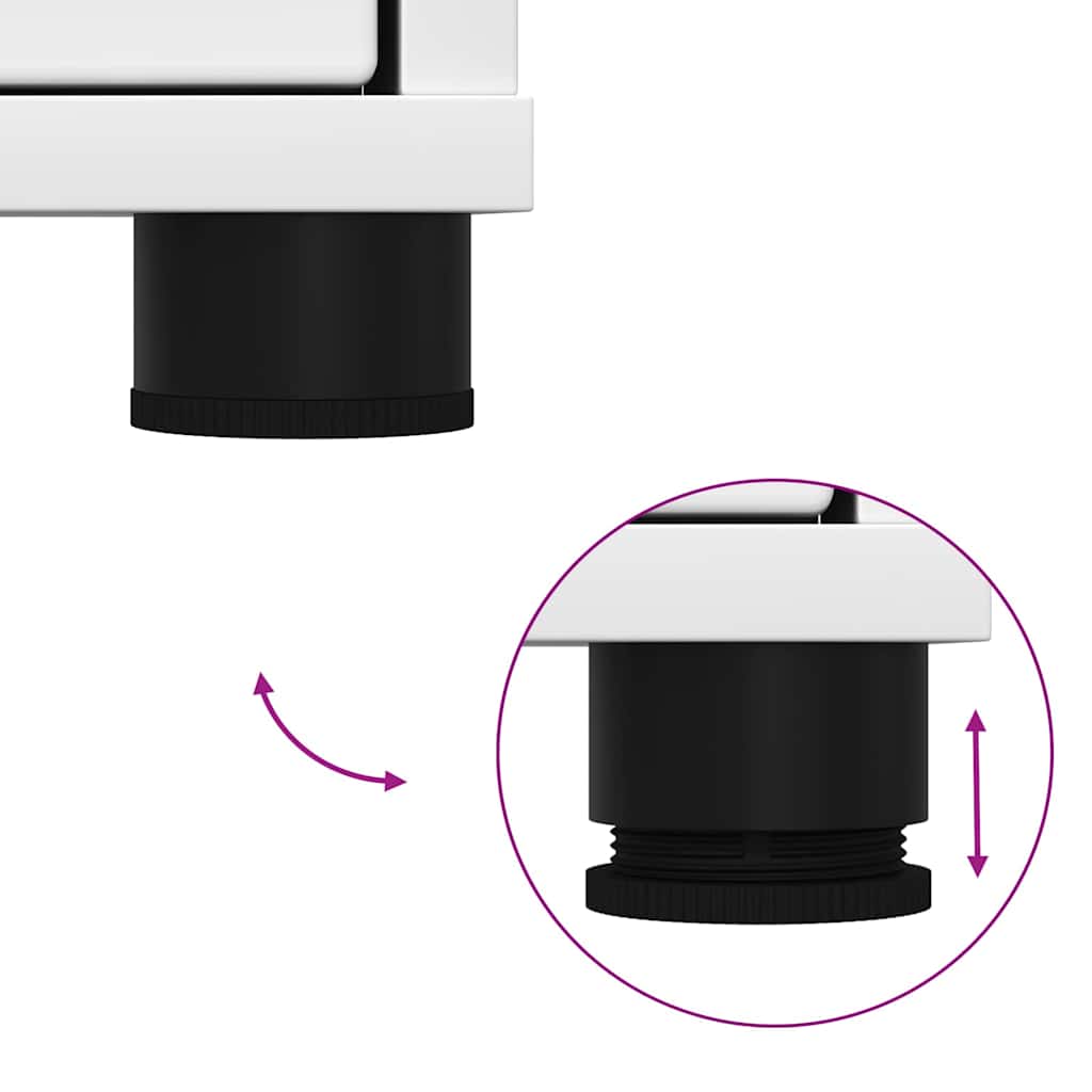 Bathroom Cabinet White 30.5 x 30 x 101 cm Engineered Wood