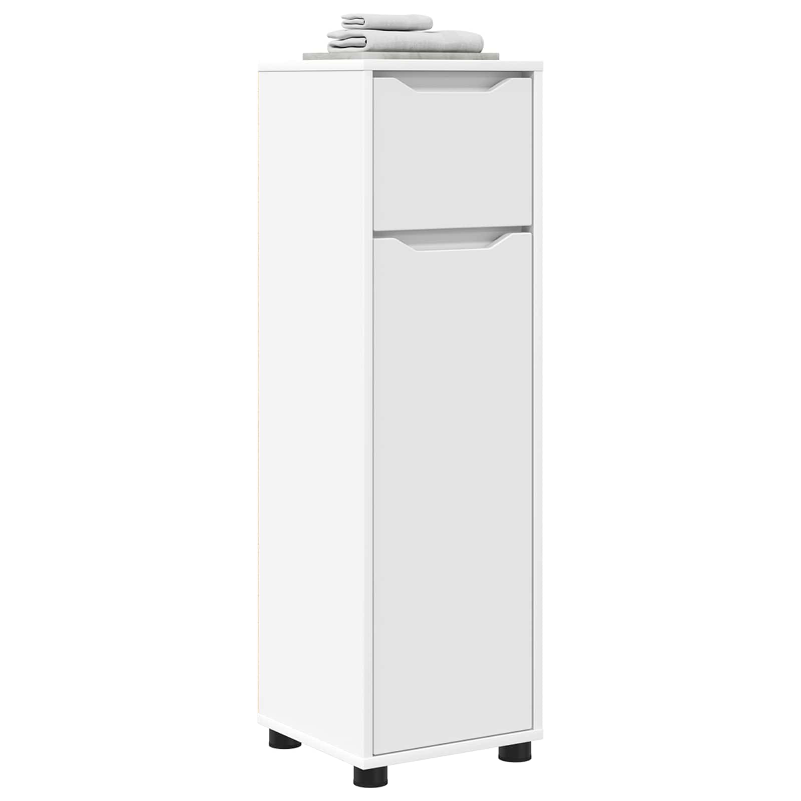 Bathroom Cabinet White 30.5 x 30 x 101 cm Engineered Wood